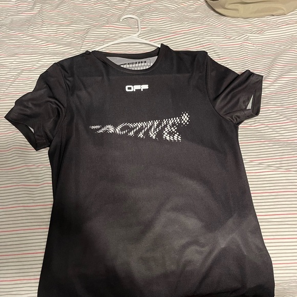 OFF WHITE SIZE XXS BLACK POLYESTER TEE - Picture 1 of 4